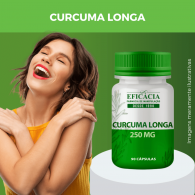 Curcuma Longa 250mg, com Selo de Autenticidade - 90 Cápsulas 