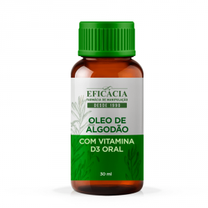 Óleo De Algodão Oral Com Vitamina D3 30ml 1