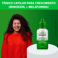 Tônico Capilar para Crescimento (Minoxidil + Melatonina), Composto Premium - 100 ml